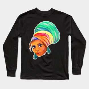 African Turban Girl Long Sleeve T-Shirt